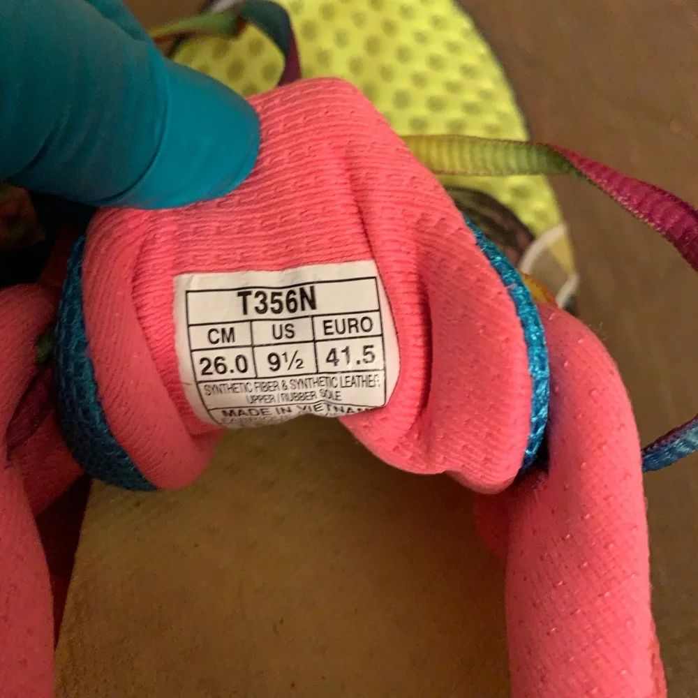 Asics Women's Neon and Black Athletic Shoes - Picture 10 of 10